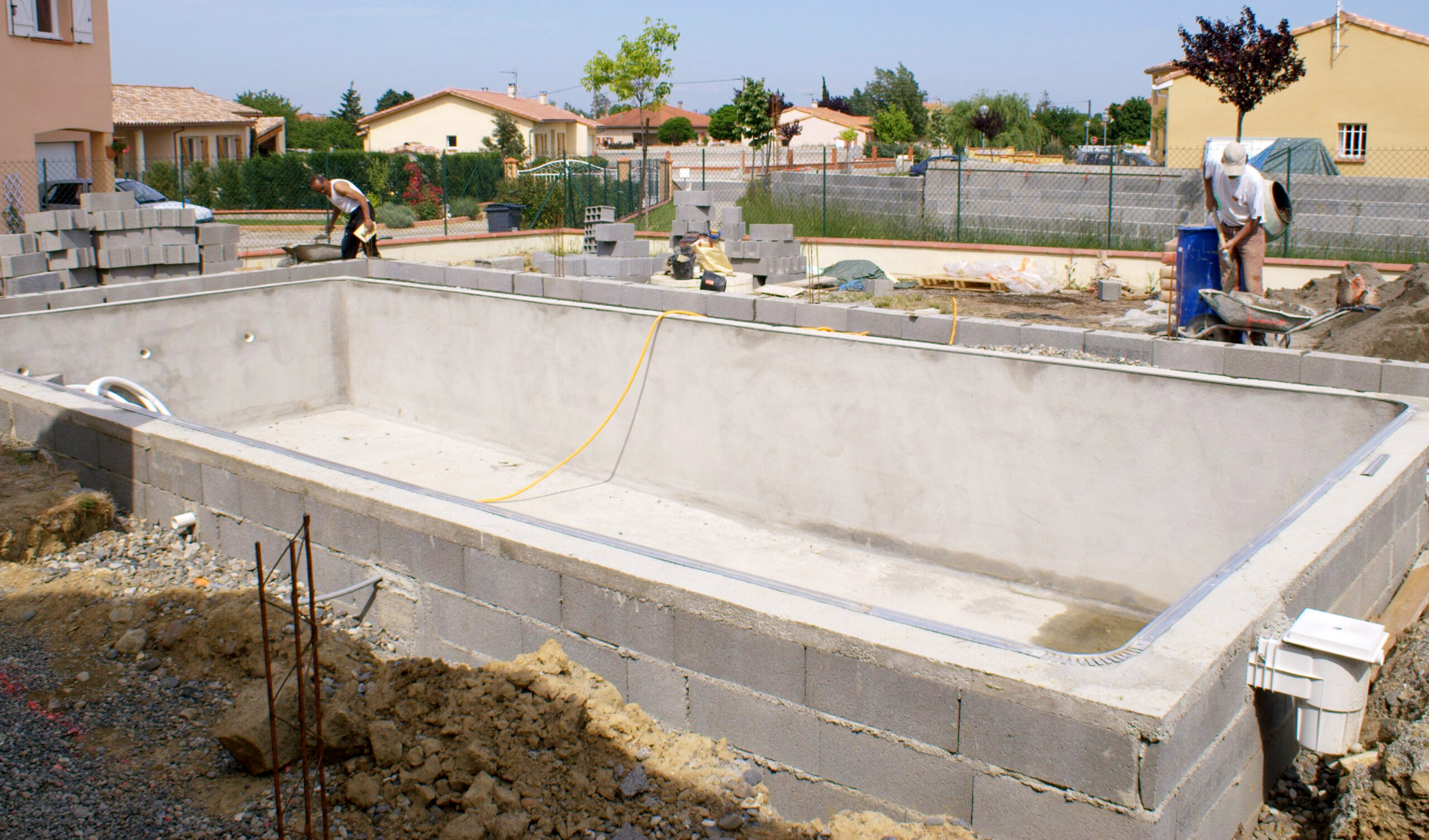 Construction de la piscine